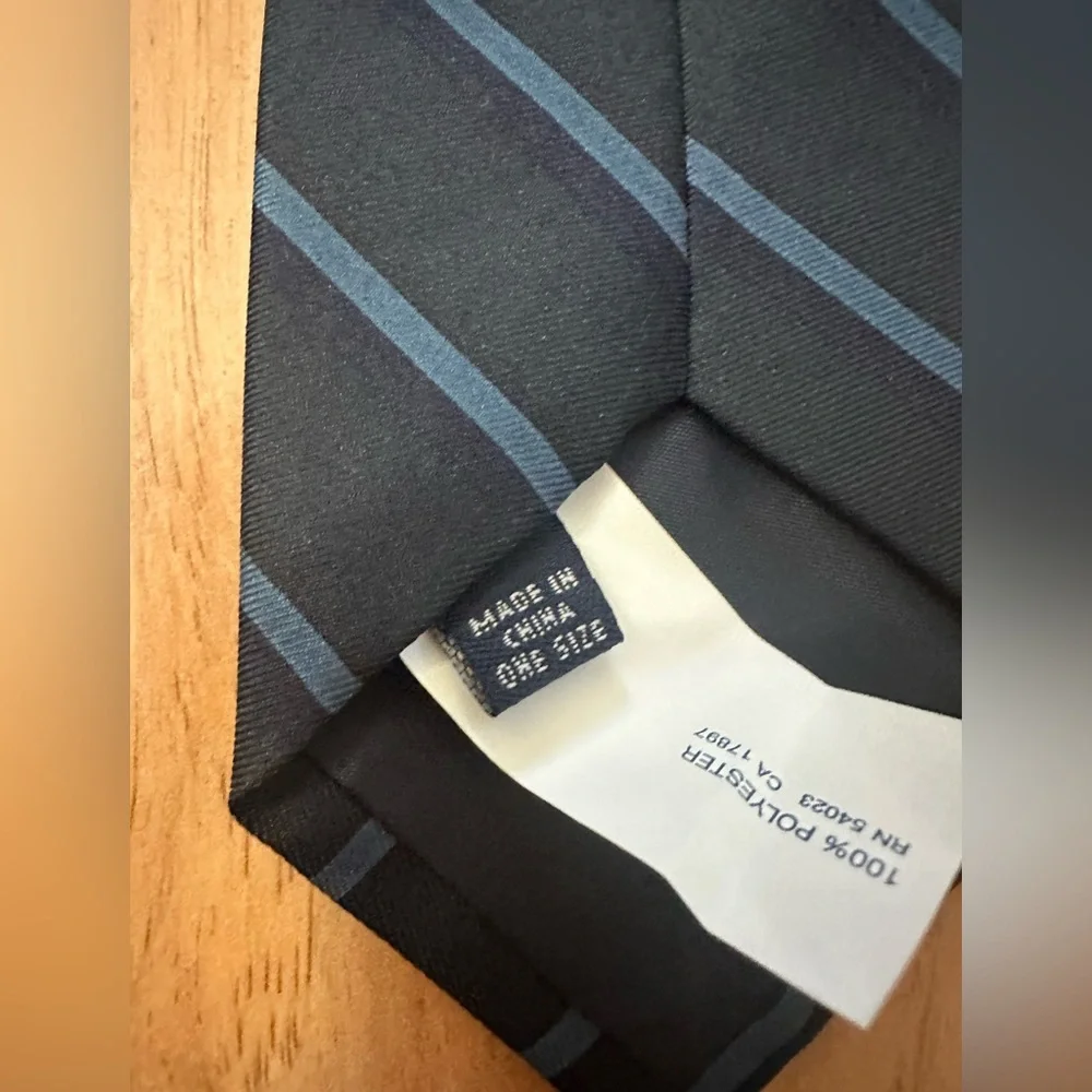 Kid's Black and Blue Striped Tie
